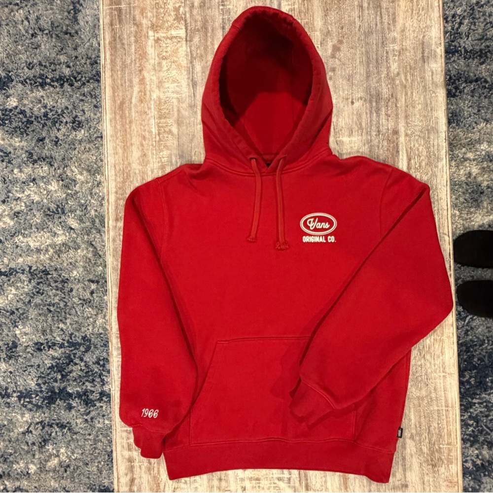 Vans Red Logo Pullover Hoodie